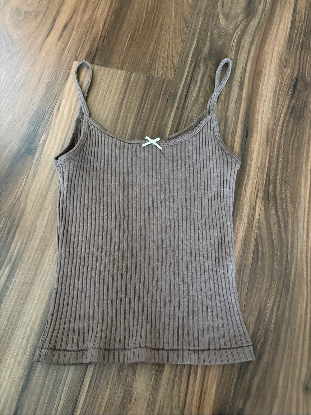Brandy Melville Brown Ribbed Tank